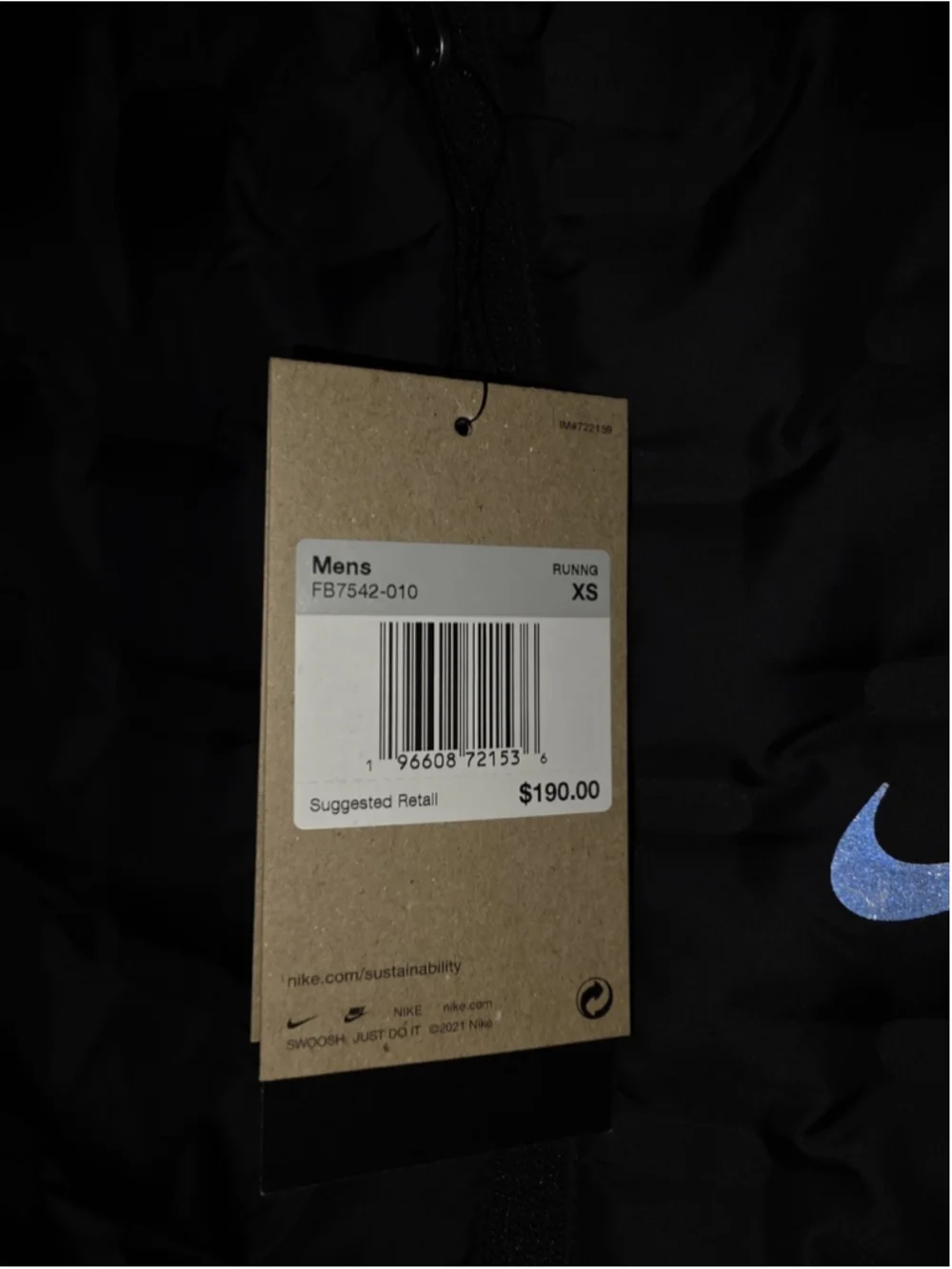 Nike Therma-FIT ADV Repel AeroLoft Men's Down Running Vest Size XS FB7542-010